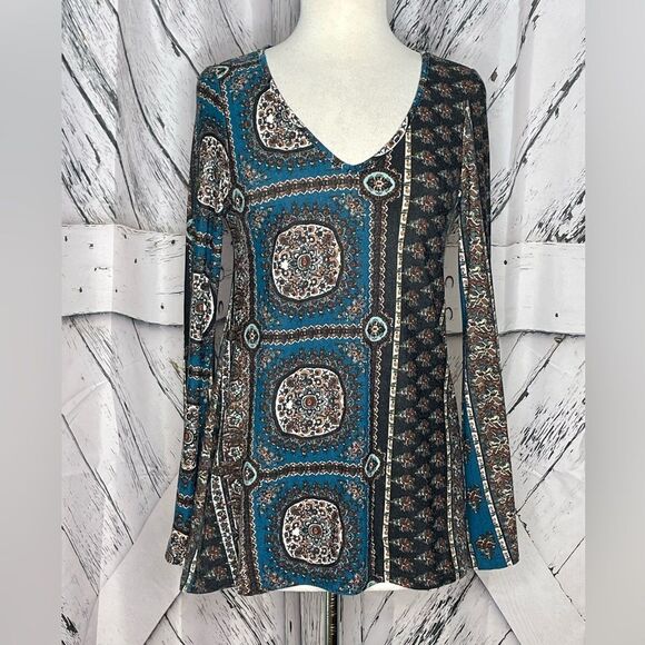 Vintage Havana Open Back Lightweight Knit Top High/Low S - Picture 1 of 6